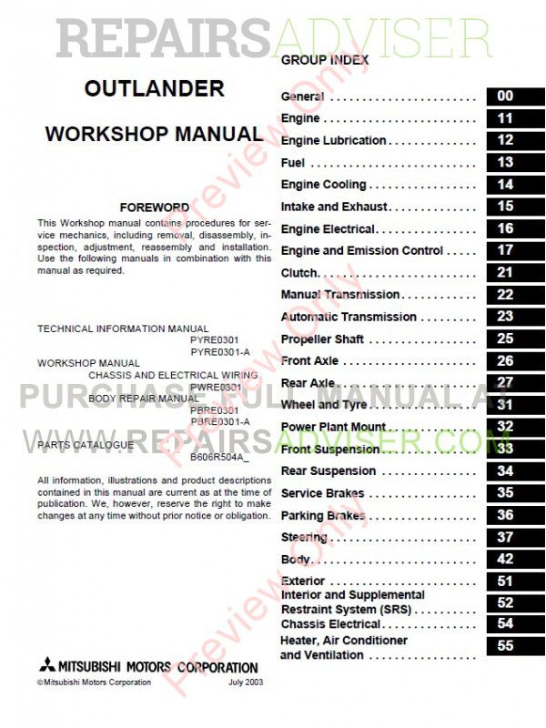 Mitsubishi Outlander 2003 User Manual Pdf Mitsubishi Outlander 2003 User Manual Pdf